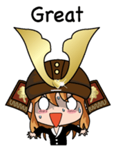 Girl in warlike ages English version sticker #8198656