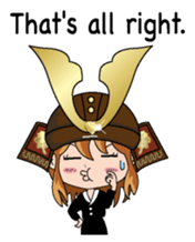 Girl in warlike ages English version sticker #8198659