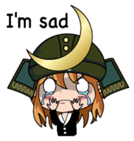 Girl in warlike ages English version sticker #8198660