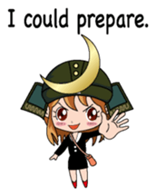 Girl in warlike ages English version sticker #8198662