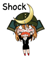 Girl in warlike ages English version sticker #8198663