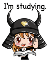 Girl in warlike ages English version sticker #8198664