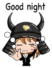 Girl in warlike ages English version sticker #8198665