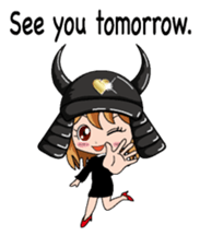 Girl in warlike ages English version sticker #8198666