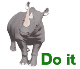 Elephant and Rhinoceros Sticker sticker #8199153
