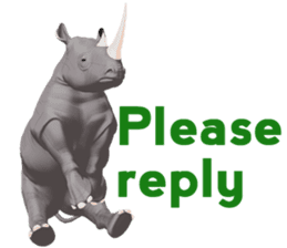 Elephant and Rhinoceros Sticker sticker #8199161