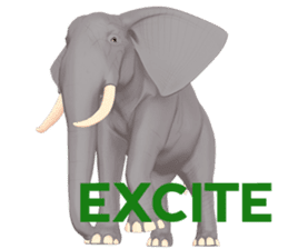 Elephant and Rhinoceros Sticker sticker #8199164
