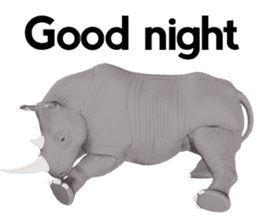 Elephant and Rhinoceros Sticker sticker #8199167