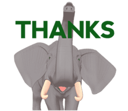 Elephant and Rhinoceros Sticker sticker #8199168