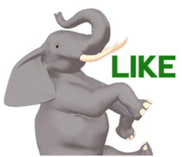 Elephant and Rhinoceros Sticker sticker #8199174