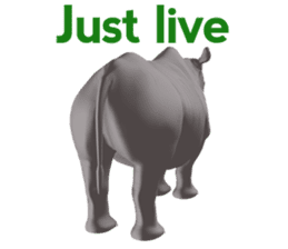 Elephant and Rhinoceros Sticker sticker #8199175