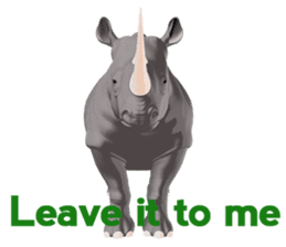 Elephant and Rhinoceros Sticker sticker #8199178