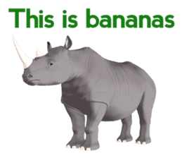 Elephant and Rhinoceros Sticker sticker #8199180