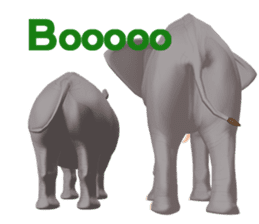 Elephant and Rhinoceros Sticker sticker #8199185