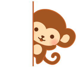 Baby monkey "Momo" sticker #8203952