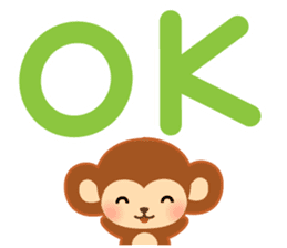 Baby monkey "Momo" sticker #8203957
