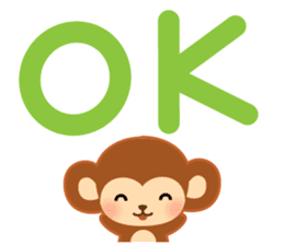 Baby monkey "Momo" sticker #8203957