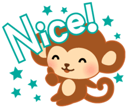 Baby monkey "Momo" sticker #8203960
