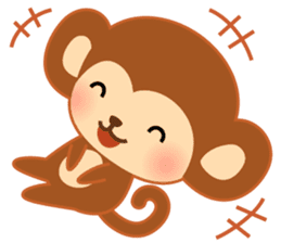Baby monkey "Momo" sticker #8203968