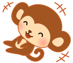 Baby monkey "Momo" sticker #8203968