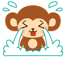 Baby monkey "Momo" sticker #8203970
