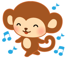 Baby monkey "Momo" sticker #8203971