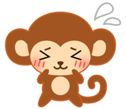Baby monkey "Momo" sticker #8203973