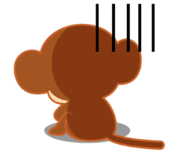 Baby monkey "Momo" sticker #8203976