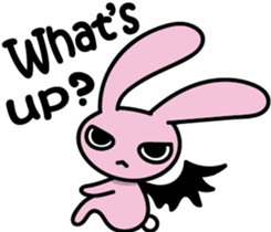 Devil rabbit & the wolf sticker #8204548