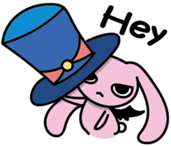 Devil rabbit & the wolf sticker #8204553