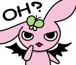 Devil rabbit & the wolf sticker #8204555