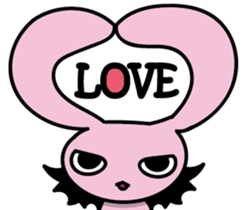 Devil rabbit & the wolf sticker #8204556