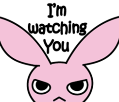 Devil rabbit & the wolf sticker #8204560