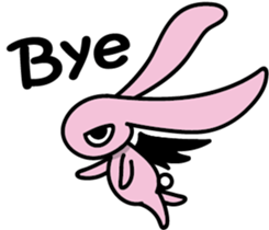 Devil rabbit & the wolf sticker #8204567