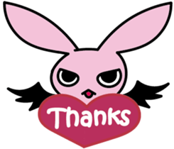 Devil rabbit & the wolf sticker #8204569