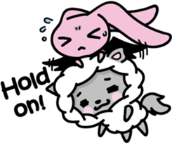 Devil rabbit & the wolf sticker #8204572