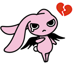 Devil rabbit & the wolf sticker #8204574