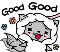 Devil rabbit & the wolf sticker #8204577