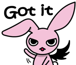 Devil rabbit & the wolf sticker #8204578