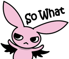 Devil rabbit & the wolf sticker #8204580