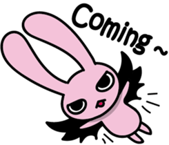 Devil rabbit & the wolf sticker #8204584