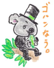 Animal Gentleman Crayon sticker #8204898