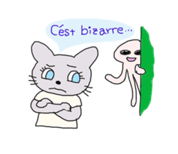Everyday of cute cat of French sticker #8204916