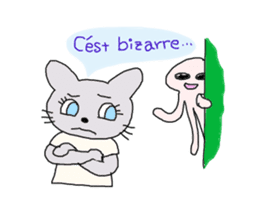 Everyday of cute cat of French sticker #8204916