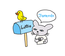 Everyday of cute cat of French sticker #8204917