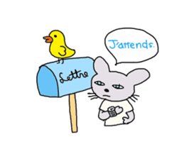 Everyday of cute cat of French sticker #8204917