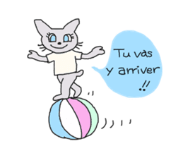 Everyday of cute cat of French sticker #8204919