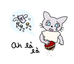 Everyday of cute cat of French sticker #8204920
