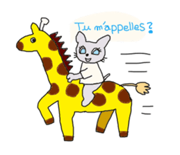 Everyday of cute cat of French sticker #8204921
