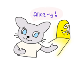 Everyday of cute cat of French sticker #8204924